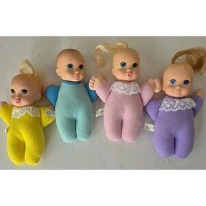 Cap Toys Vintage 1994 Bundle Of Babies Stuffed Plush Dolls 3 Girls 1 Boy